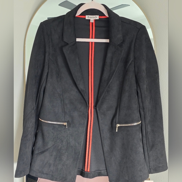 Nanette Lepore Black Blazer with Red Accents - Picture 8 of 12